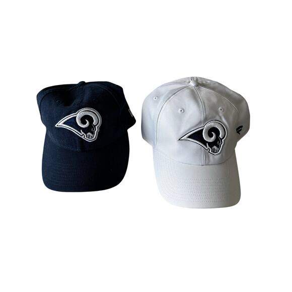 2 white and Navy Rams hats.#NFL #Rams - Picture 1 of 4